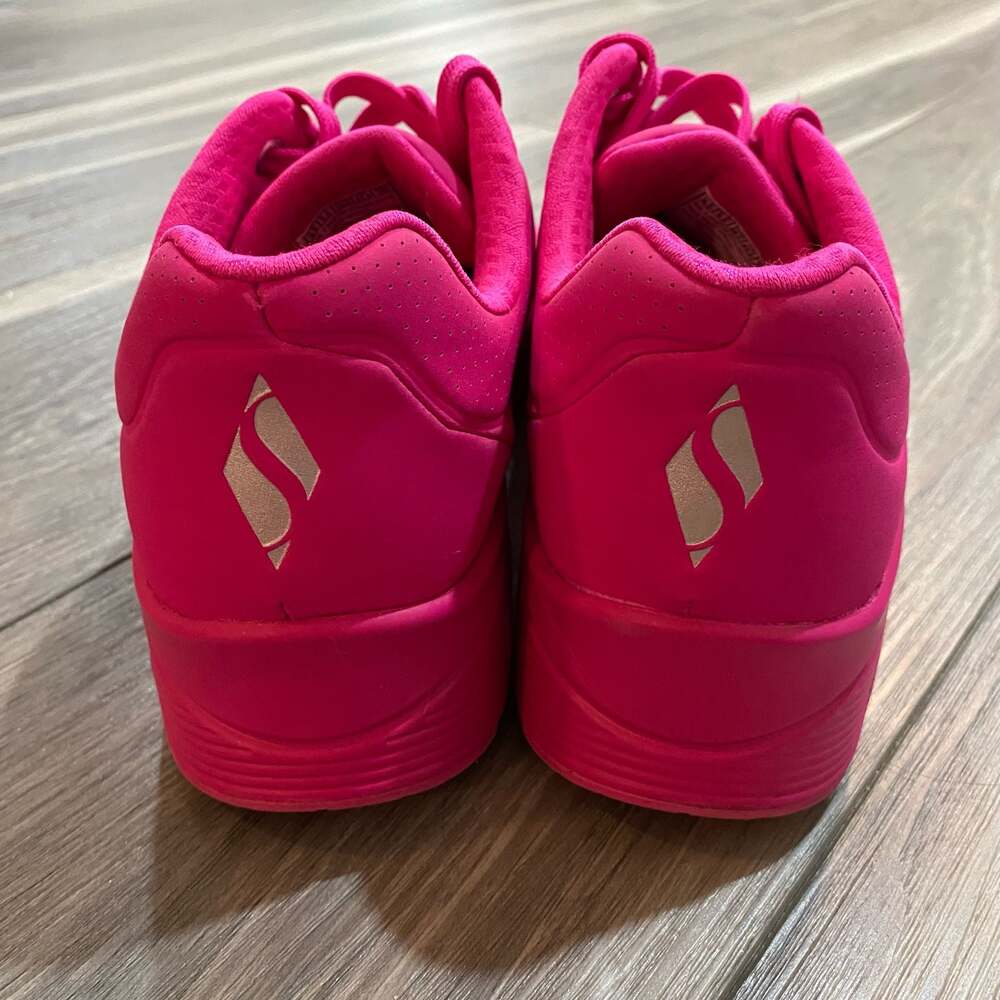 Skechers Women's Street Uno - Night Shades Hot Pink Casual Sneakers - Picture 3 of 5